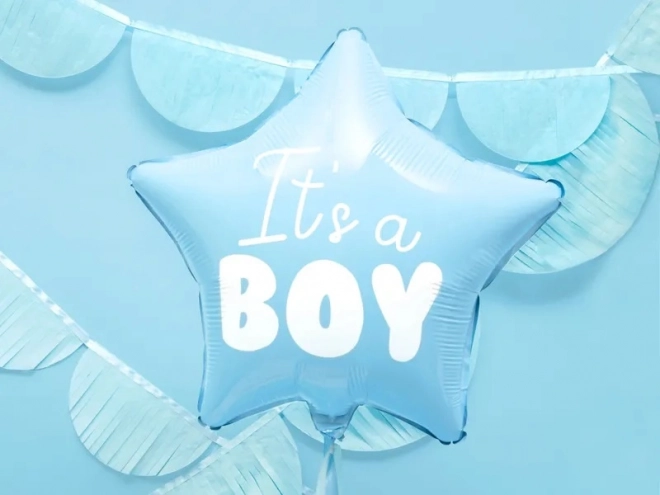 Foil Balloon It's a Boy Star Blue 48cm