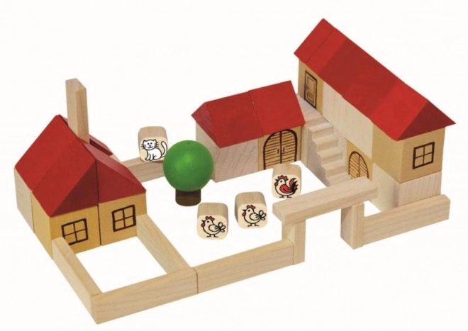 Farm Wooden Building Blocks Set