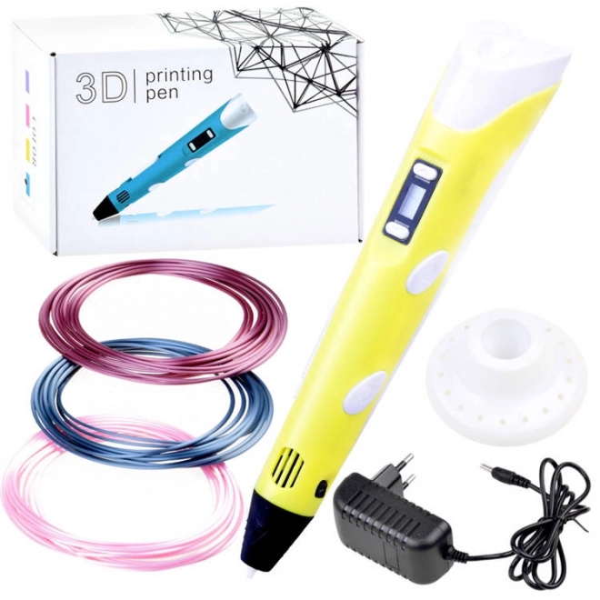 Magic 3D Pen with Filaments – Yellow