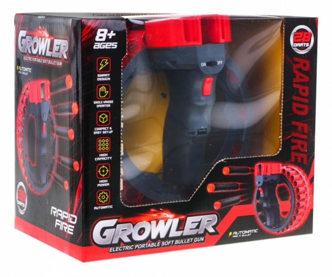 Growler Toy Pistol for Kids with 28 Foam EVA Suction Darts