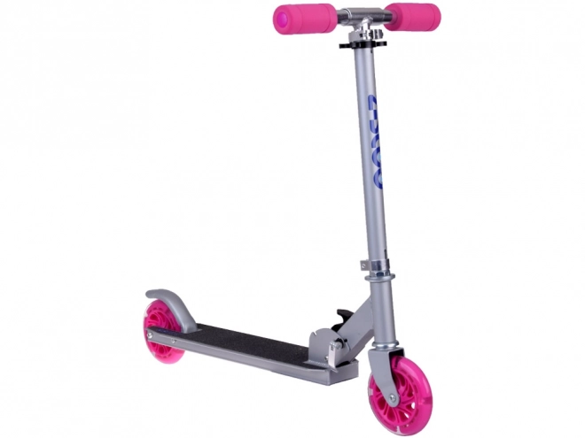 Foldable Children's Scooter with Light-Up Wheels – Pink