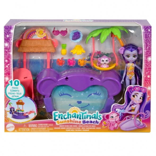 Enchantimals Tropical Pool Set with Monkey Doll