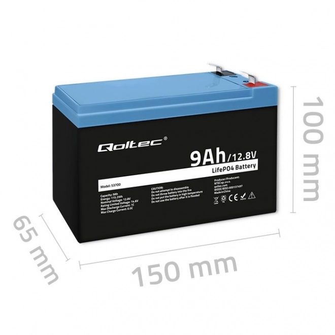 Akumulátor LiFePO4 s BMS 12,8V 9Ah