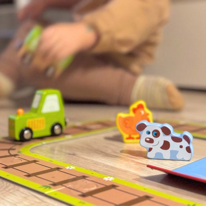 Dřevěná farma v kufříku Tooky Toy