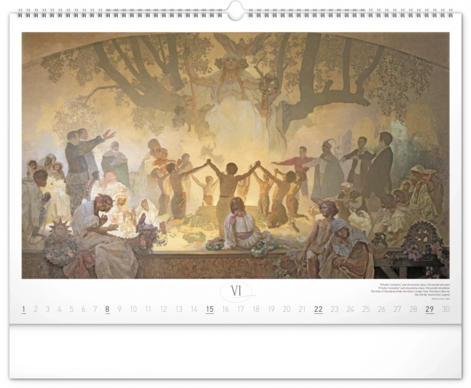 Notique wall calendar Slavic Epopee by Alfons Mucha 2025