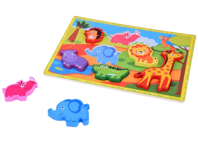 Wooden Safari Animal Shape Puzzles