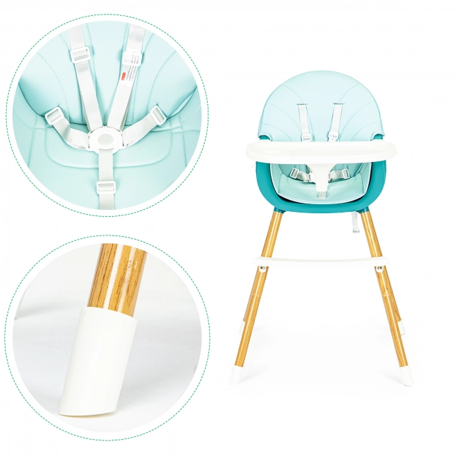 Ecotoys 2-in-1 Blue High Chair