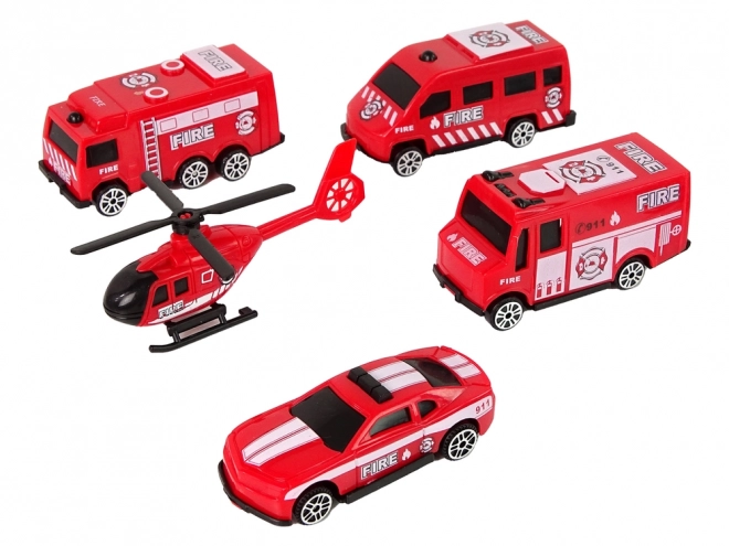 Rescue Vehicle Toy Set with Fire Truck and Ambulance