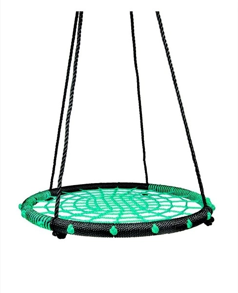 Green Swing Hoop 80 cm with Rope Mesh – Green