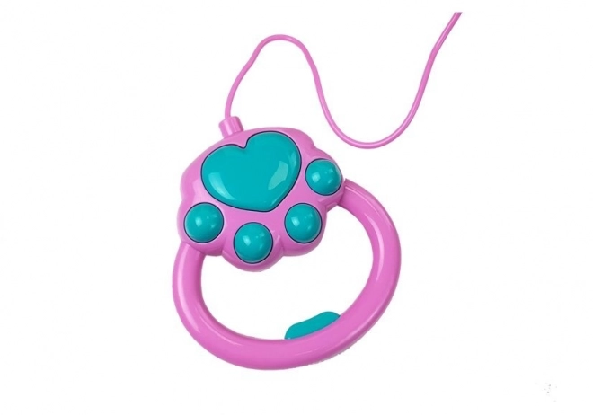 Plush Puppy on a Leash with Accessories