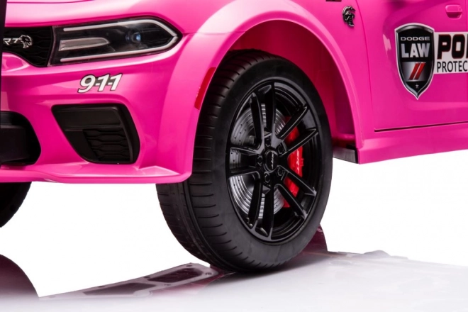 Pink Dodge Charger Ride-On Police Car