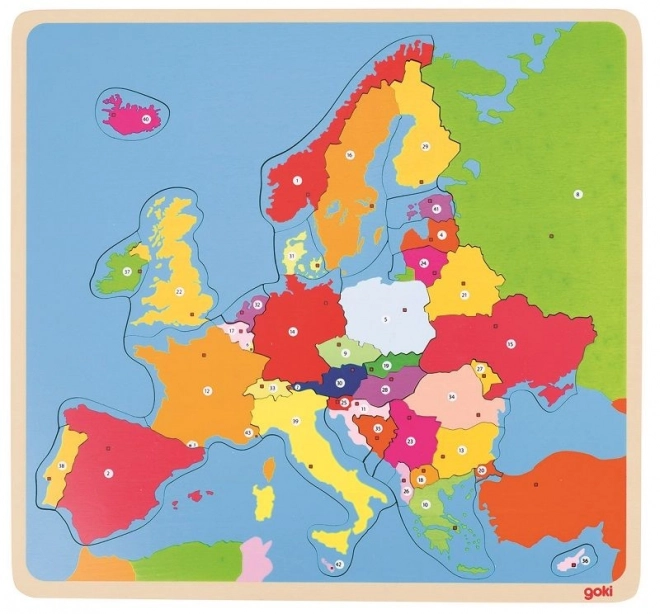 Educational Puzzle Europe Map Wooden