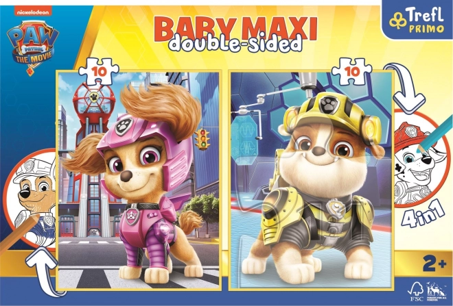 Trefl Paw Patrol Double-Sided Puzzle: Sky and Rubble Baby Maxi