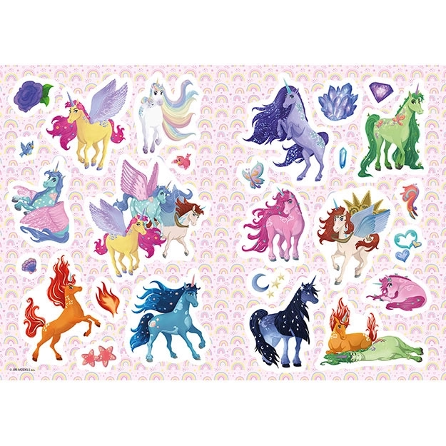 Unicorns Coloring Book with Stickers