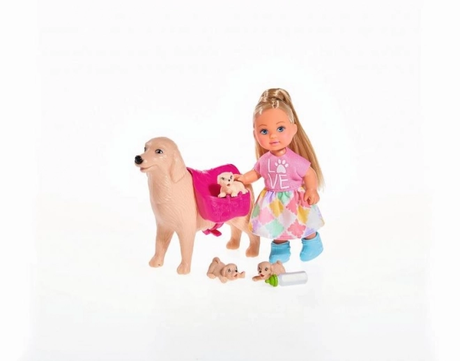 Doll Evi with Dog and Puppies