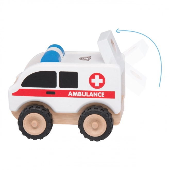 Wonderworld Wooden Mini Ambulance