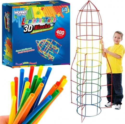 Leuchtendes Konstruktionsset Strohhalme 400 Stk. Woopie