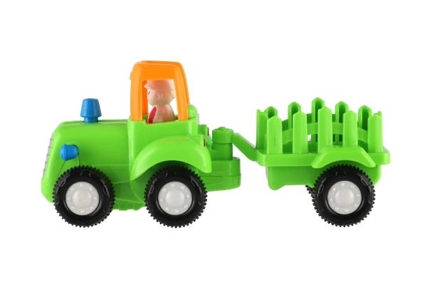 Plastic Farm and Construction Vehicles Set with Pull-Back Action