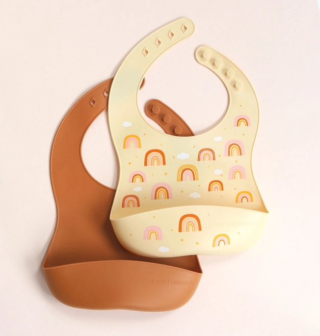 Silicone Bibs Set - Rainbow Design