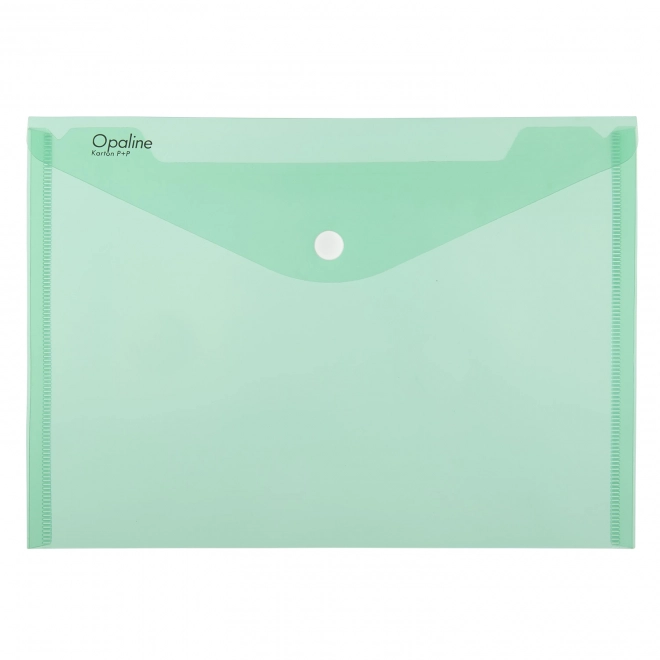 Opaline Green Document Envelope with Snap Closure