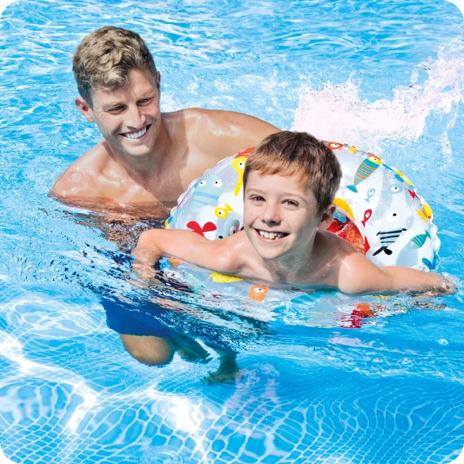 Inflatable Swim Ring with Print