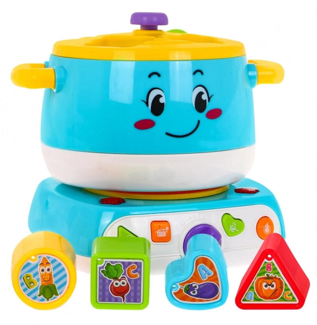 Interactive Pot with Cooker and Shape Sorter