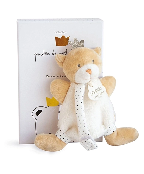 Plush Teddy with Pacifier Clip - King Bear 15 cm