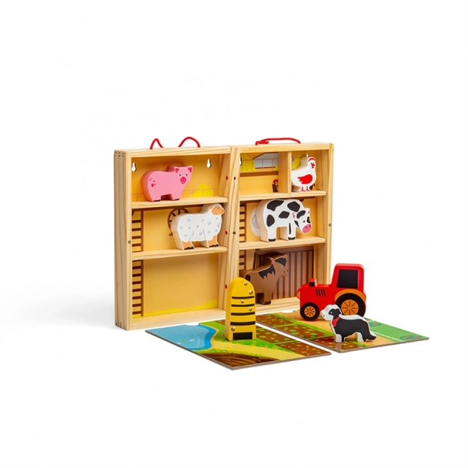 Farm Animal Playset Box by Bigjigs Toys