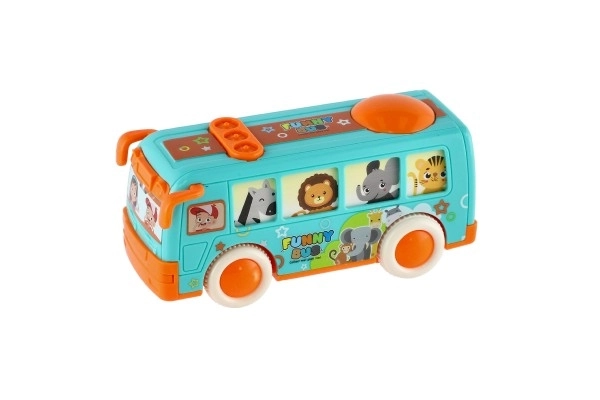 Plastic Friction Bus Toy for Kids, 12cm