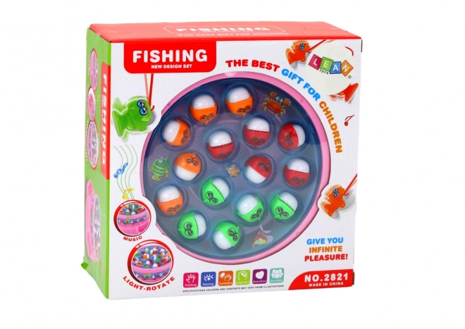 Fishing Game with Rods, Lights, and Sounds in Pink