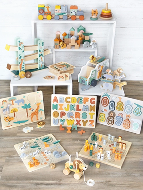 Wooden Safari Memory Game