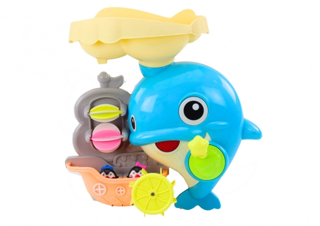 Blue Dolphin Bath Toy Set