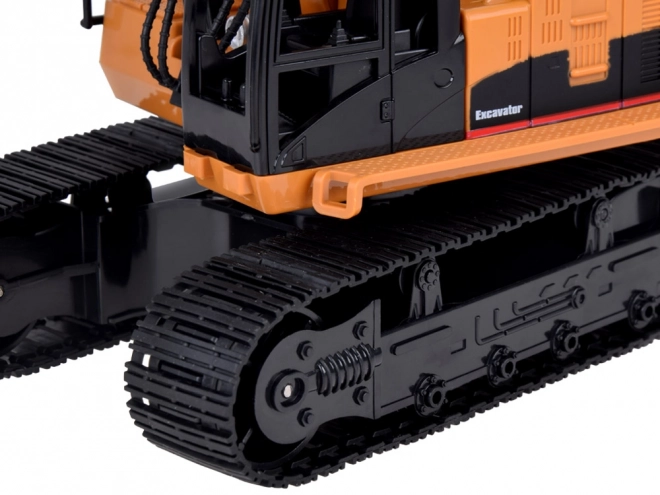 Remote Control Excavator Toy with LED, Sound, and Smoke Effects