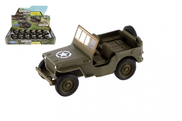 Auto Welly Jeep 1941 Willys MB Geländewagen Militär Kunststoff/Metall 10cm Rückzügeffekt