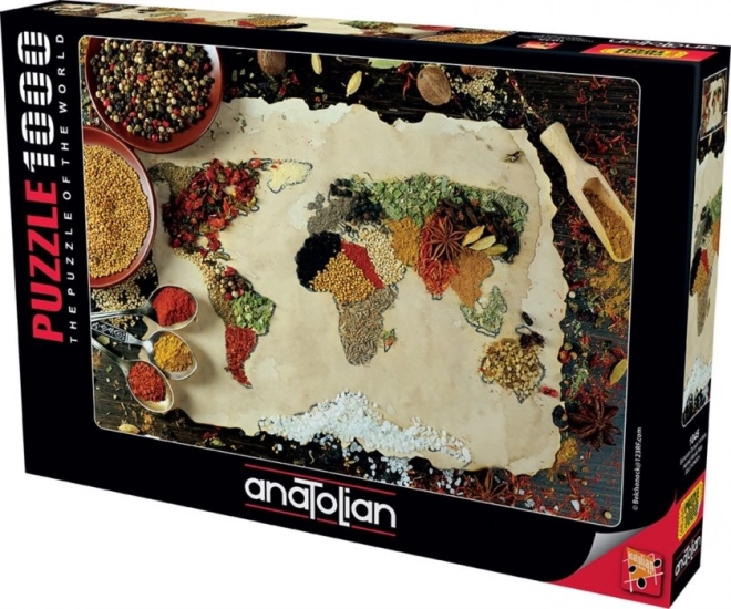 World Map of Spices Puzzle 1000 Pieces