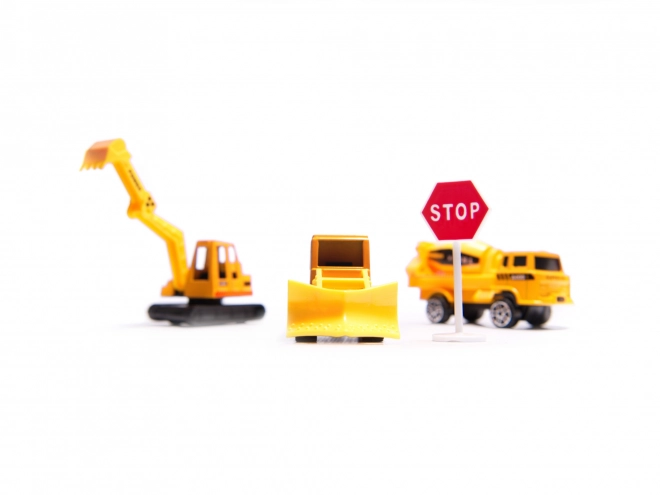 Construction Transport Airplane with Vehicles Set