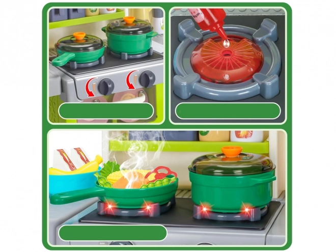 Interactive Kitchen Playset with Light, Sound, and Water Effects