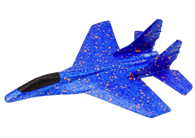 Styrofoam Fighter Jet with Launcher Blue