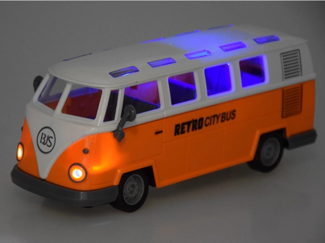 Illuminated Retro City Bus with Remote Control