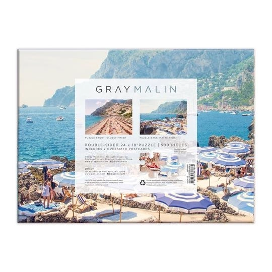 Galison Double-Sided Puzzle Italy Gray Malin 500 Pieces