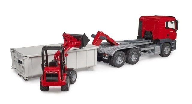 Bruder MAN TGS Truck with Container and Schäffer Loader