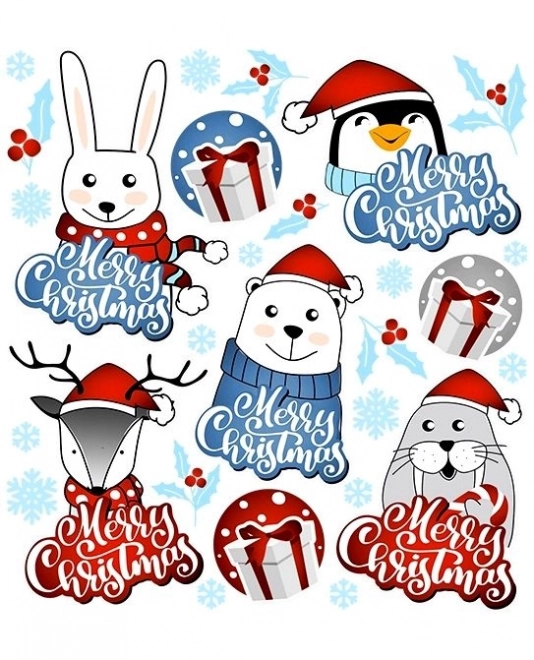 Christmas Animal Iron-on Patches Small Sheet