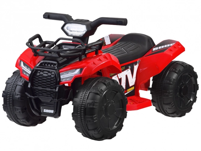 Children's Battery-Powered Quad with Lights – red