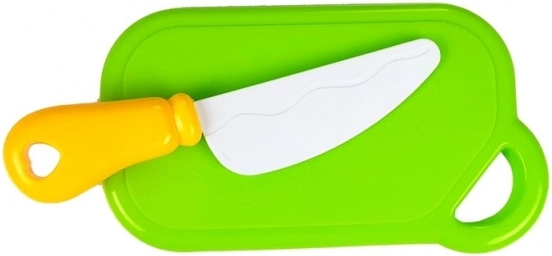 Safe knife and cutting board for realistic play