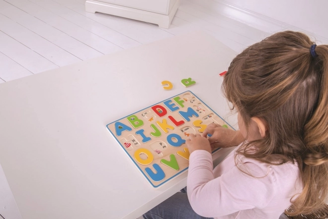 Wooden Alphabet Puzzle with Pictures