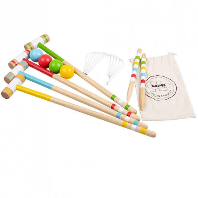 Wooden Garden Croquet Set