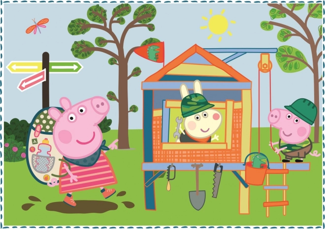 Peppa Pig Holiday Memories 4-in-1 Puzzle Set