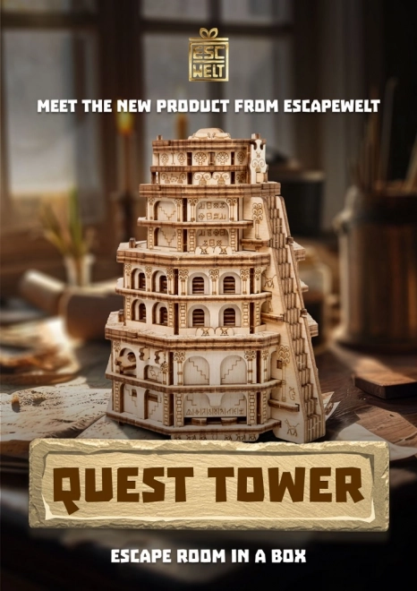 Quest Tower Wooden Puzzle by EscapeWelt