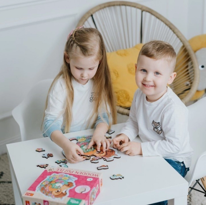 Wooden Puzzle Trefliki Happy Family