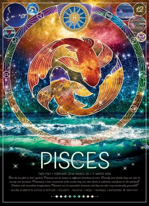 Cobble Hill Zodiac Sign Puzzle: Pisces 500 Pieces